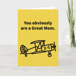 Tarjeta Gran Mamá Avión 2-C Familia