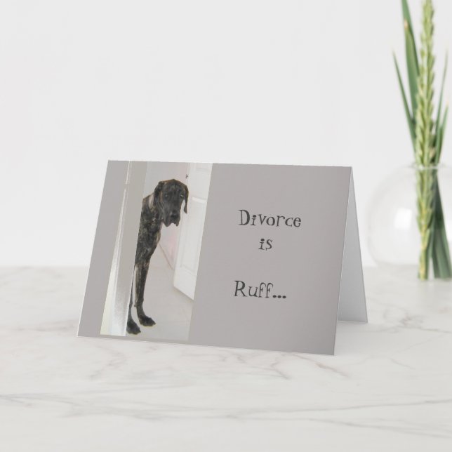 Tarjeta Gran Mascota danesa Divorcio de perro Ruff estoy a (Anverso)