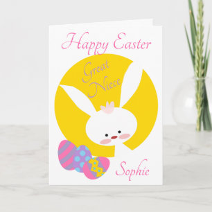 Tarjeta Gran Niece Feliz Pascua Amarillo