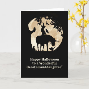 Tarjeta Gran nieta adorna Halloween Bruja Unicorn