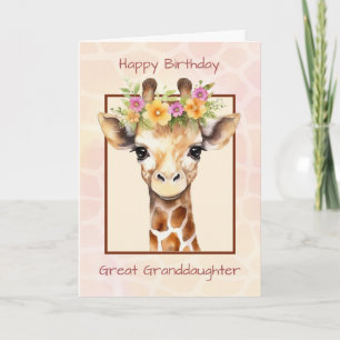 Tarjeta Gran Nieta Cumpleaños Selva Safari dulce