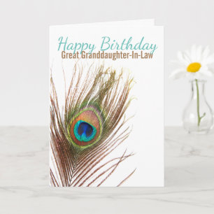 Tarjeta Gran Nieta En Derecho Cumpleaños De Peacock