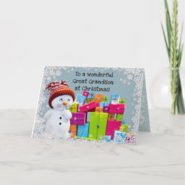 Tarjeta Gran nieto en Navidades