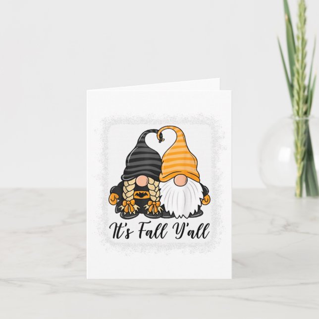 Tarjeta Gran Novedad Gnome Halloween Gracioso Te Cae (Anverso)