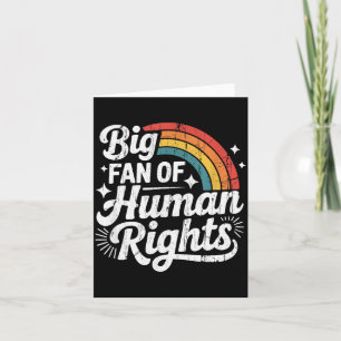Tarjeta Gran partidario de los derechos humanos, la justic