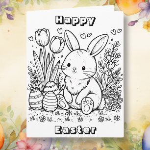 Tarjeta Gran Pascua Feliz   Página Color Me