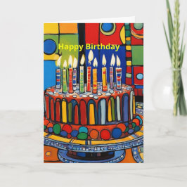 Tarjeta Gran pastel de cumpleaños