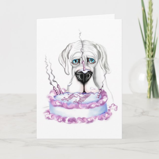 Tarjeta Gran pastel de cumpleaños de Dane White UC (Anverso)