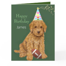 Gran Personalización Cockapoo Feliz cumpleaños