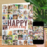Tarjeta Gran Personalización del Día del Padre 40 Collage<br><div class="desc">Tarjeta del Día del Gran Padre con mensaje personalizado y collage de fotos. El diseño está escrito en una tipografía de gran tamaño y escritura de pincel. También puede personalizar el mensaje en el interior. Carga tus imágenes (trabajando en filas de izquierda a derecha, de arriba a abajo) y éstas...</div>