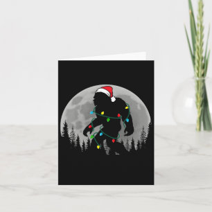 Tarjeta Gran pie de árbol de navidad Santa enciende divert