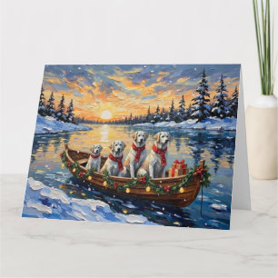 Tarjeta Gran Pirineo Navidad Barco Fiesta