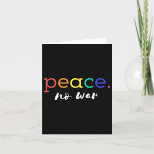 Tarjeta Gran Presente Paz Sin Camisas De Guerra Tee Gráfic