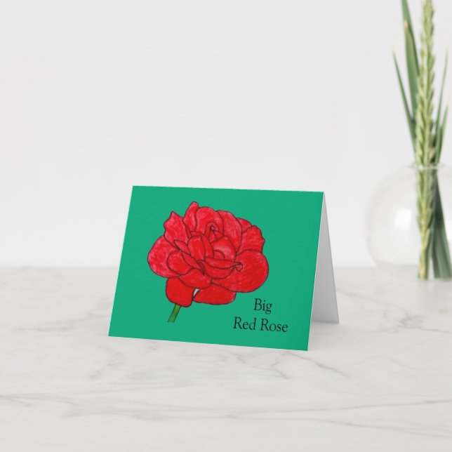 Tarjeta Gran Rosa Roja  (Anverso)