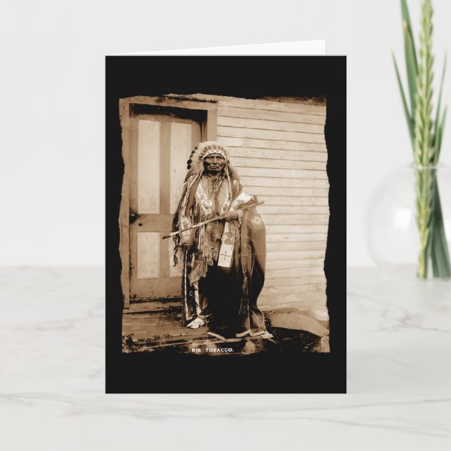 Tarjeta Gran tabaco de origen nativo americano, sala de ba (Anverso)