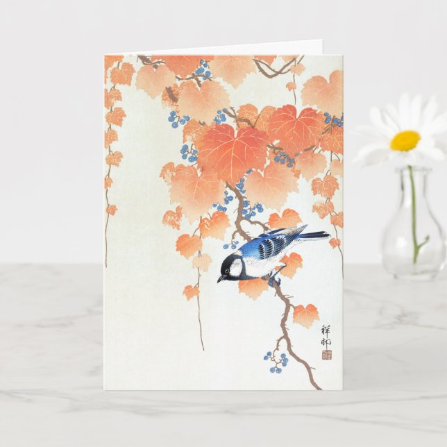 Tarjeta Gran teta en la rama de paulownia - Ohara Koson -  (Planta pequeña)