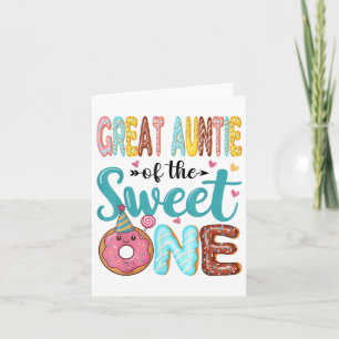 Tarjeta Gran tía de la dulce Chica de primer cumpleaños