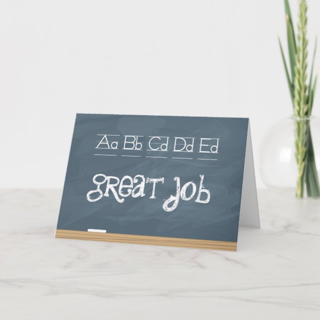 Tarjeta Gran trabajo - Cartel con marcas de mancha (Anverso)