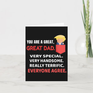 Tarjeta Gran Trump en el bolsillo Día del padre Gran regal