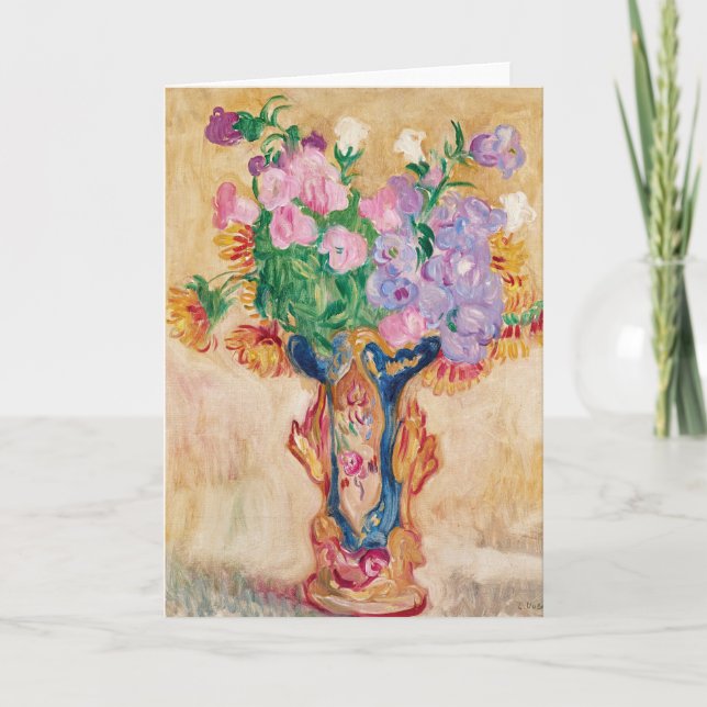 Tarjeta Grand Bouquet au Vase en Porcelaine | Louis Valtat (Anverso)