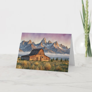 Tarjeta Grand Teton National Park Watercolor Stationery