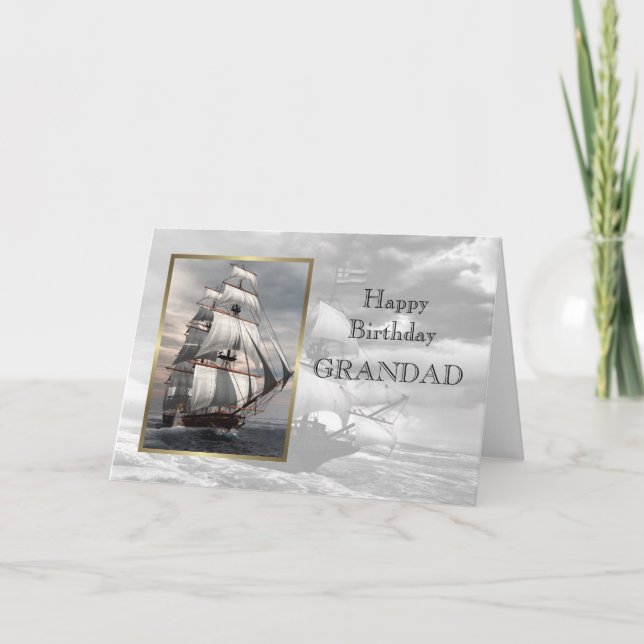 Tarjeta Grandad del feliz cumpleaños (Anverso)