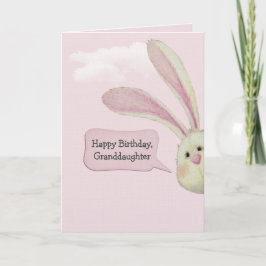 Tarjeta Granddaughter Birthday Bunny On Pink