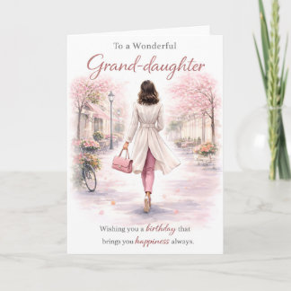 Tarjeta Granddaughter Birthday Card Elegant Floral Street