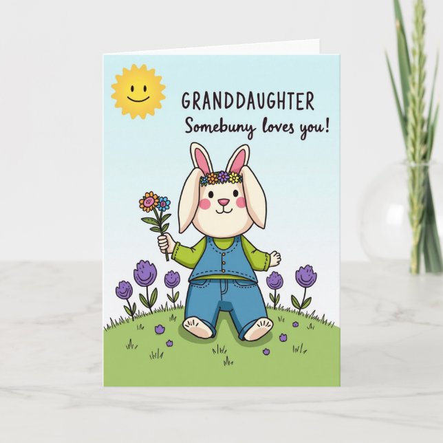 Tarjeta Granddaughter Loves You Animal Card (Anverso)