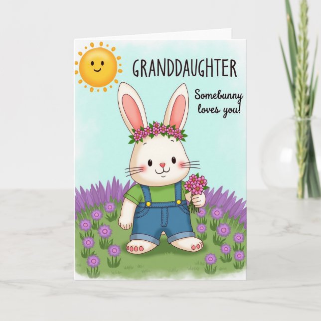 Tarjeta Granddaughter Loves You Card (Anverso)