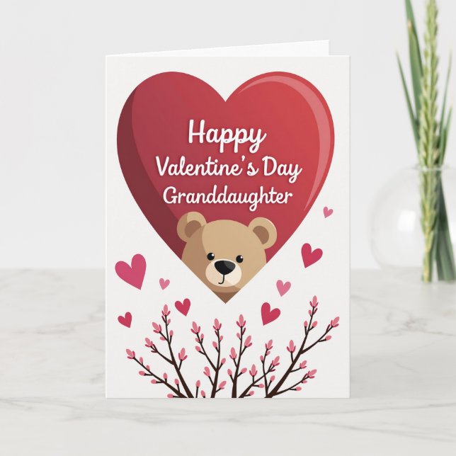 Tarjeta Granddaughter Valentine Love Card (Anverso)