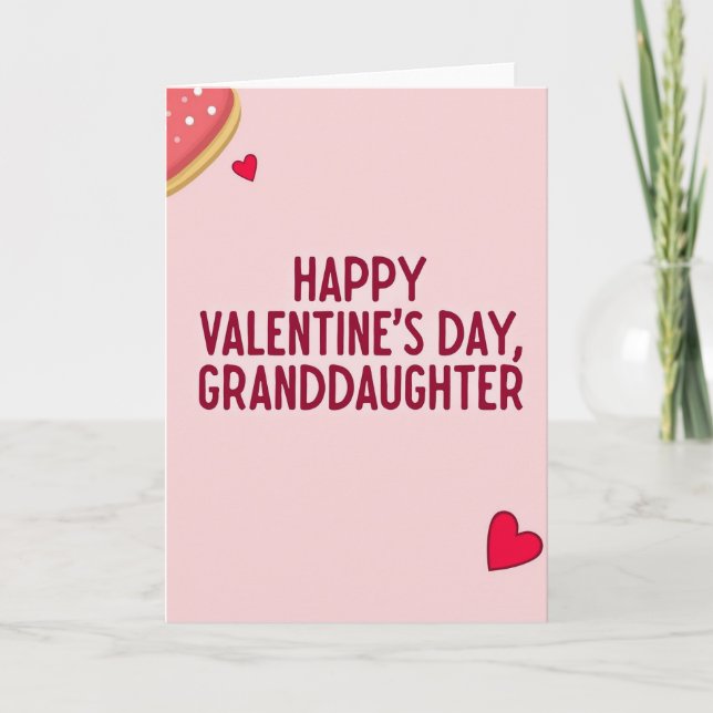 Tarjeta Granddaughter Valentine Message Card (Anverso)