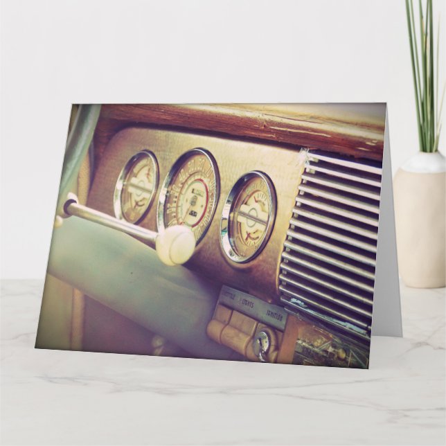 Tarjeta grande de auto clásico de "encendido" (Anverso)