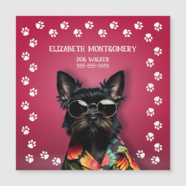 Tarjeta grande de borde de impresión MAGNETIC Dog 