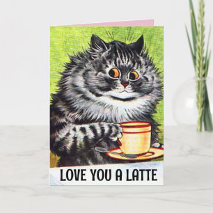 TARJETA GRANDE DE CAFÉ DEL DÍA DE SAN VALENTÍN DE