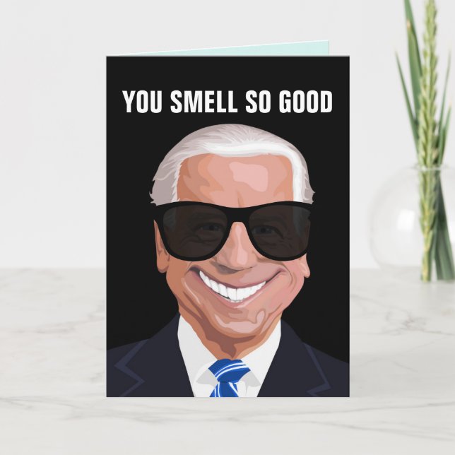 TARJETA GRANDE DE CUMPLEAÑOS DIVERTIDA JOE BIDEN (Anverso)