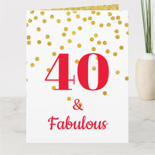 Tarjeta Grande de Cumpleaños - Milestone Gold