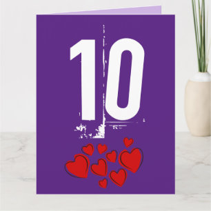 TARJETA GRANDE DE FELICITACIÓN POR 10º ANIVERSARIO