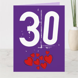 TARJETA GRANDE DE FELICITACIÓN POR 30 AÑOS DE CASA