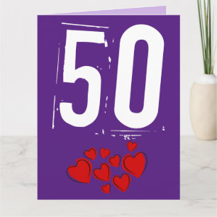TARJETA GRANDE DE FELICITACIÓN POR 50 ANIVERSARIO 