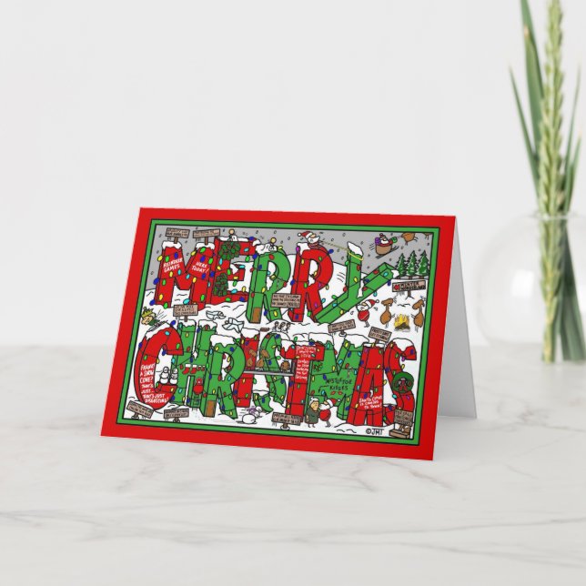 Tarjeta grande de las Felices Navidad (Anverso)