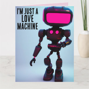 TARJETA GRANDE DE MÁQUINA DE AMOR DE ROBOT DEL DÍA