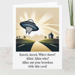 Tarjeta grande de ovni alienígena
