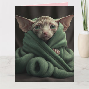 TARJETA GRANDE DE SAN VALENTÍN DE GATO SPHINX LISO