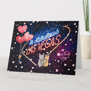 Tarjeta grande de San Valentín de Las Vegas. 