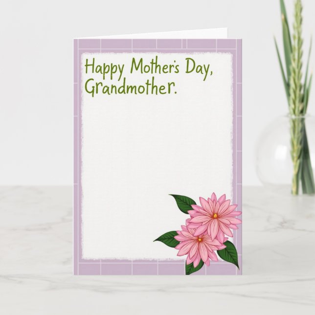 Tarjeta grande del día de la madre (Anverso)