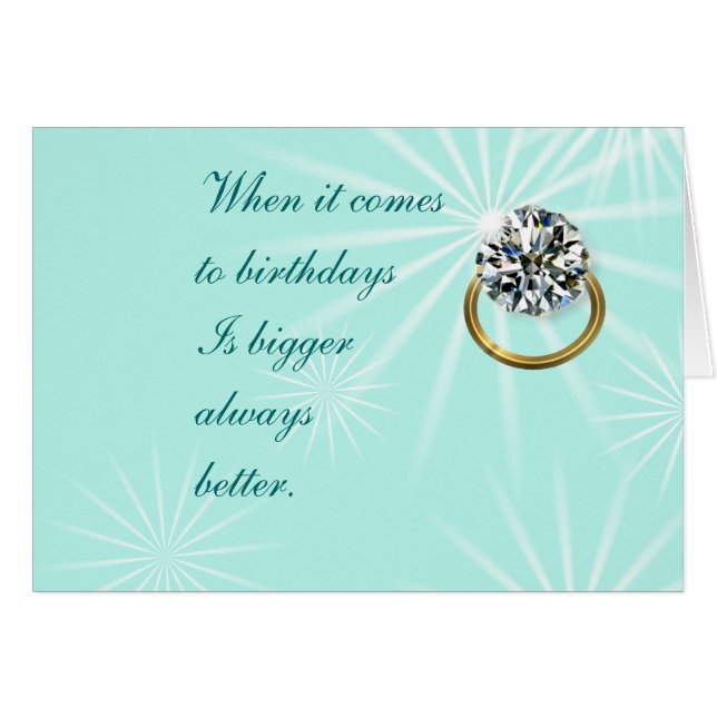 Tarjeta grande del diamante para cualquier (Anverso (Horizontal))