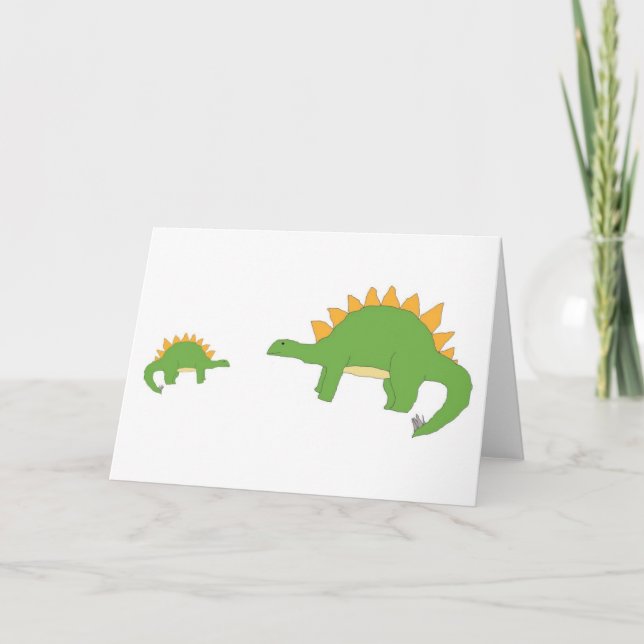 Tarjeta grande 'n' Little Stegosaurus (Anverso)