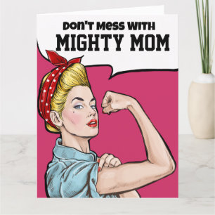 Tarjeta Grande para Mamá Poderosa - Ver Interior Y