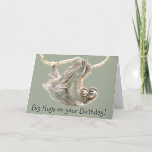 Tarjeta "Grandes abrazos en tu cumpleaños"